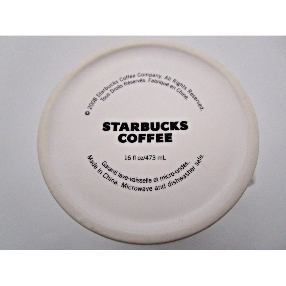 Starbucks 2008 Coffee Mug Cup Fresh Roasted Original Brown Siren Logo 16oz Tall - Picture 6 of 7